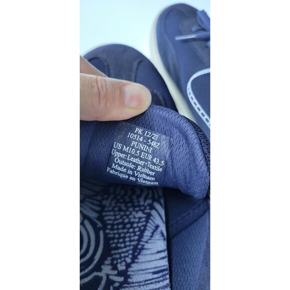 OluKai Punini Men US 10.5 Navy Bamboo Low Top Casual Comfort Sneakers 10514-548Z - Picture 4 of 9